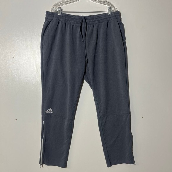 adidas Other - Adidas Climalite Mens 2XL Gray Mesh Jogger Sweatpants Ankle Zip Athletic Pants